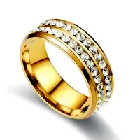 Wholesale Jewelry Lady U Shape Stainless Steel Artificial Gemstones 18K Gold Plated main image 5