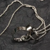 Wholesale Jewelry Lady Circle 201 Stainless Steel Gold Plated Polishing Necklace main image 5