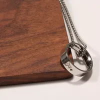 Wholesale Jewelry Lady Circle 201 Stainless Steel Gold Plated Polishing Necklace main image 4