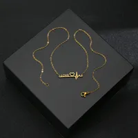 Wholesale Jewelry Letter 201 Stainless Steel Gold Plated Necklace main image 2