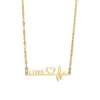 Wholesale Jewelry Letter 201 Stainless Steel Gold Plated Necklace main image 5