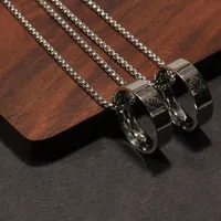 Wholesale Jewelry Lady Circle 201 Stainless Steel Gold Plated Polishing Necklace sku image 2