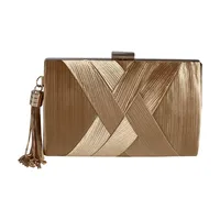 Black Silver Gold Solid Color Evening Bags sku image 3