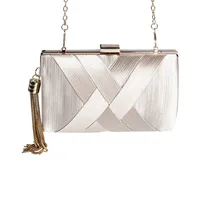 Black Silver Gold Solid Color Evening Bags main image 1