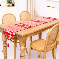 New Christmas Decoration Knitted Cloth Table Runner Creative Christmas Table Decoration sku image 13