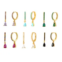 Geometric Water Drop Diamond Ear Buckle main image 1