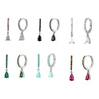 Geometric Water Drop Diamond Ear Buckle main image 5