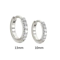 S925 Silver Needle Round Micro Inlaid Copper Ear Clip main image 5