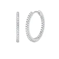 Cross-border S925 Silver Needle European And American Circle Multicolor Zircon Copper Ear Buckle main image 2