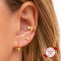 Retro Bee 18k Gold Copper Ear Clip Earrings Female Fashion Personality Trend Insect Ear Ring Ear Jewelry main image 4