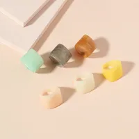 Korean Retro Resin Niche Design Index Finger Ring Fashion Temperament Simple Trend Acrylic Ring main image 3