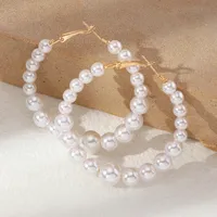 European And American Geometric Pearl Earrings Simple Large Earring main image 2