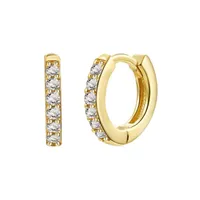 Cross-border Sterling Silver Needle Round Multi-color Ear Clip Ear Studs Simple Inlaid Zircon Personality Ins Geometric Trend Ear Buckle For Women sku image 16