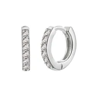 Cross-border Sterling Silver Needle Round Multi-color Ear Clip Ear Studs Simple Inlaid Zircon Personality Ins Geometric Trend Ear Buckle For Women sku image 17