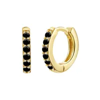 Cross-border Sterling Silver Needle Round Multi-color Ear Clip Ear Studs Simple Inlaid Zircon Personality Ins Geometric Trend Ear Buckle For Women sku image 12