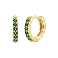 Cross-border Sterling Silver Needle Round Multi-color Ear Clip Ear Studs Simple Inlaid Zircon Personality Ins Geometric Trend Ear Buckle For Women sku image 14