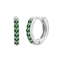 Cross-border Sterling Silver Needle Round Multi-color Ear Clip Ear Studs Simple Inlaid Zircon Personality Ins Geometric Trend Ear Buckle For Women sku image 15