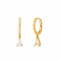 Geometric Water Drop Diamond Ear Buckle sku image 10