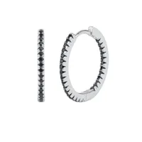 Cross-border S925 Silver Needle European And American Circle Multicolor Zircon Copper Ear Buckle sku image 6