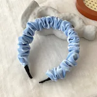 Autumn And Winter Velvet Korean Version Of The New Fold Simple Pure Color Headband sku image 6