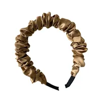 New Korean Satin Bubble Fold Headband Simple Solid Color Headband Wholesale sku image 2
