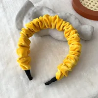 Autumn And Winter Velvet Korean Version Of The New Fold Simple Pure Color Headband main image 3
