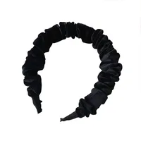 Autumn And Winter Velvet Korean Version Of The New Fold Simple Pure Color Headband main image 2