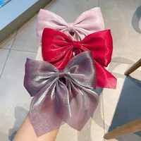 Pearl Satin Medium Bow Hairpin Back Head Hairpin Temperament Duckbill Clip Headdress main image 1