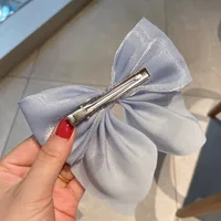 Pearl Satin Medium Bow Hairpin Back Head Hairpin Temperament Duckbill Clip Headdress main image 3