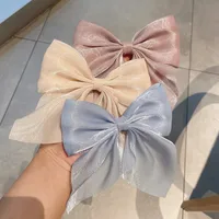 Pearl Satin Medium Bow Hairpin Back Head Hairpin Temperament Duckbill Clip Headdress main image 4