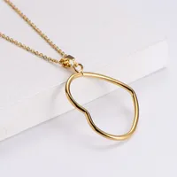 Stainless Steel 18K Gold Plated Korean Style Plating Heart Pendant Necklace main image 3