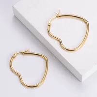 Stainless Steel 18K Gold Plated Korean Style Plating Heart Pendant Necklace main image 4