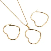 Stainless Steel 18K Gold Plated Korean Style Plating Heart Pendant Necklace main image 5