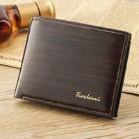 New Men's Wallet Korean-style Short Wallet Glossy Wallet Fashion Loose-leaf Soft Leather Beauty Wallet Factory Wholesale sku image 3