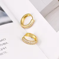 Zircon Circle Earrings Zircon European And American Hipster Earrings Personalized Jewelry main image 2
