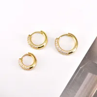 Zircon Circle Earrings Zircon European And American Hipster Earrings Personalized Jewelry main image 3