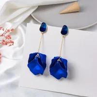 Retro European And American Style Red Petal Leaf Earrings main image 2