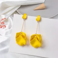 Retro European And American Style Red Petal Leaf Earrings sku image 7