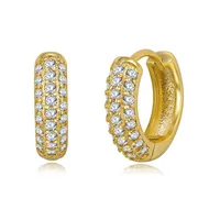 Zircon Circle Earrings Zircon European And American Hipster Earrings Personalized Jewelry sku image 1