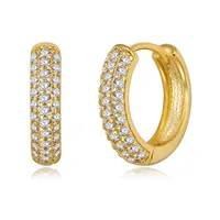 Zircon Circle Earrings Zircon European And American Hipster Earrings Personalized Jewelry sku image 21