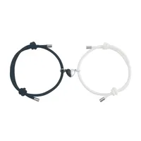 Simple Style Heart Alloy Rope Braid Couple Bracelets sku image 1
