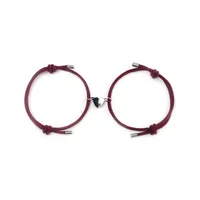 Simple Style Heart Alloy Rope Braid Couple Bracelets sku image 14