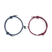 Simple Style Heart Alloy Rope Braid Couple Bracelets sku image 21