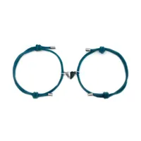 Simple Style Heart Alloy Rope Braid Couple Bracelets main image 4