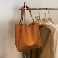 Large Pu Leather Streetwear Bucket Bag sku image 3