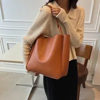 Large Pu Leather Streetwear Bucket Bag main image 2