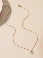 Titanium Steel Hypoallergenic Zircon Heart Necklace main image 2
