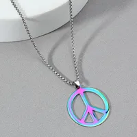 Fashion Stainless Steel Plating Men's Necklace sku image 3