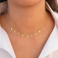S925 Silver New Necklace Star Moon Lightning Pendant Necklace Fashion Simple Clavicle Chain main image 2