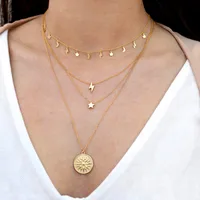 S925 Silver New Necklace Star Moon Lightning Pendant Necklace Fashion Simple Clavicle Chain main image 3